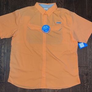 Orange Columbia fishing shirt